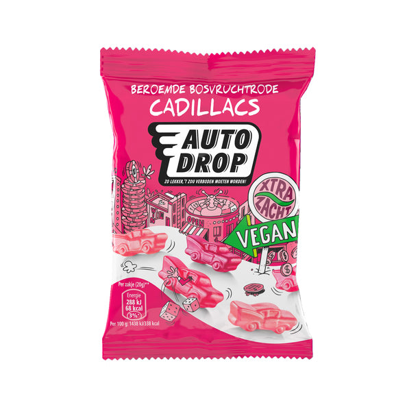 Autodrop Vegan Beroemde Bosvruchtrode Cadillacs 16 x 20 Gram