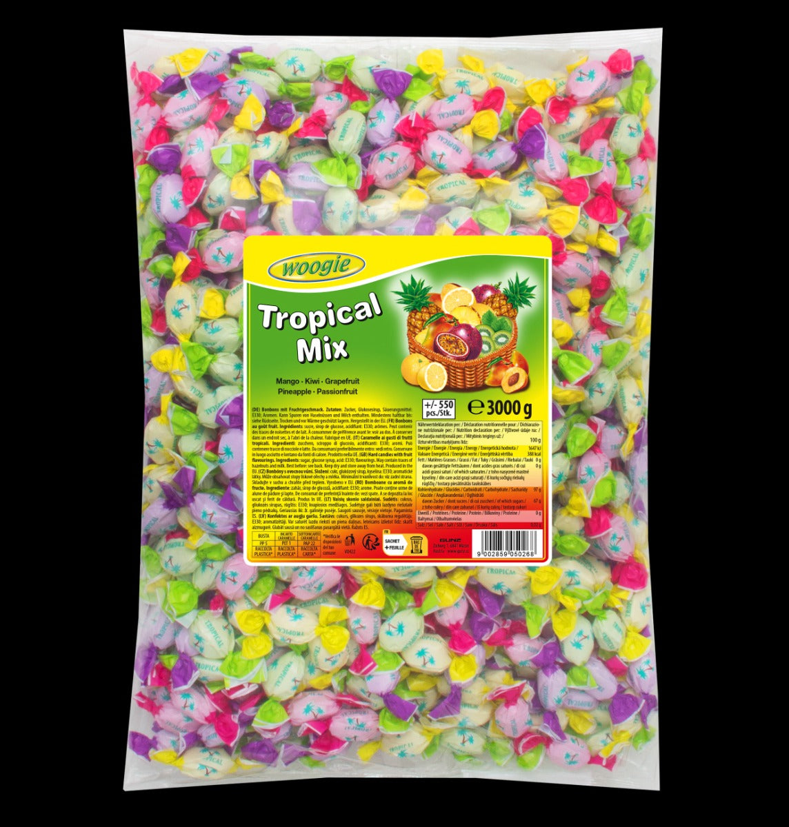 Verpakte Tropische Zuurtjes | 3 kg Schepsnoep