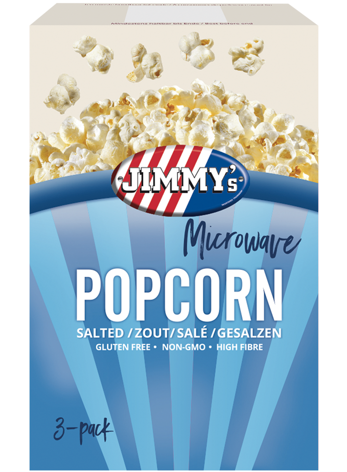 Jimmy's Magnetron Popcorn Zout 3 x 90 gram