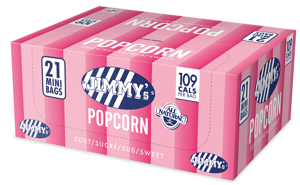 Jimmy's popcorn zoet minibags 21 x 27 gram