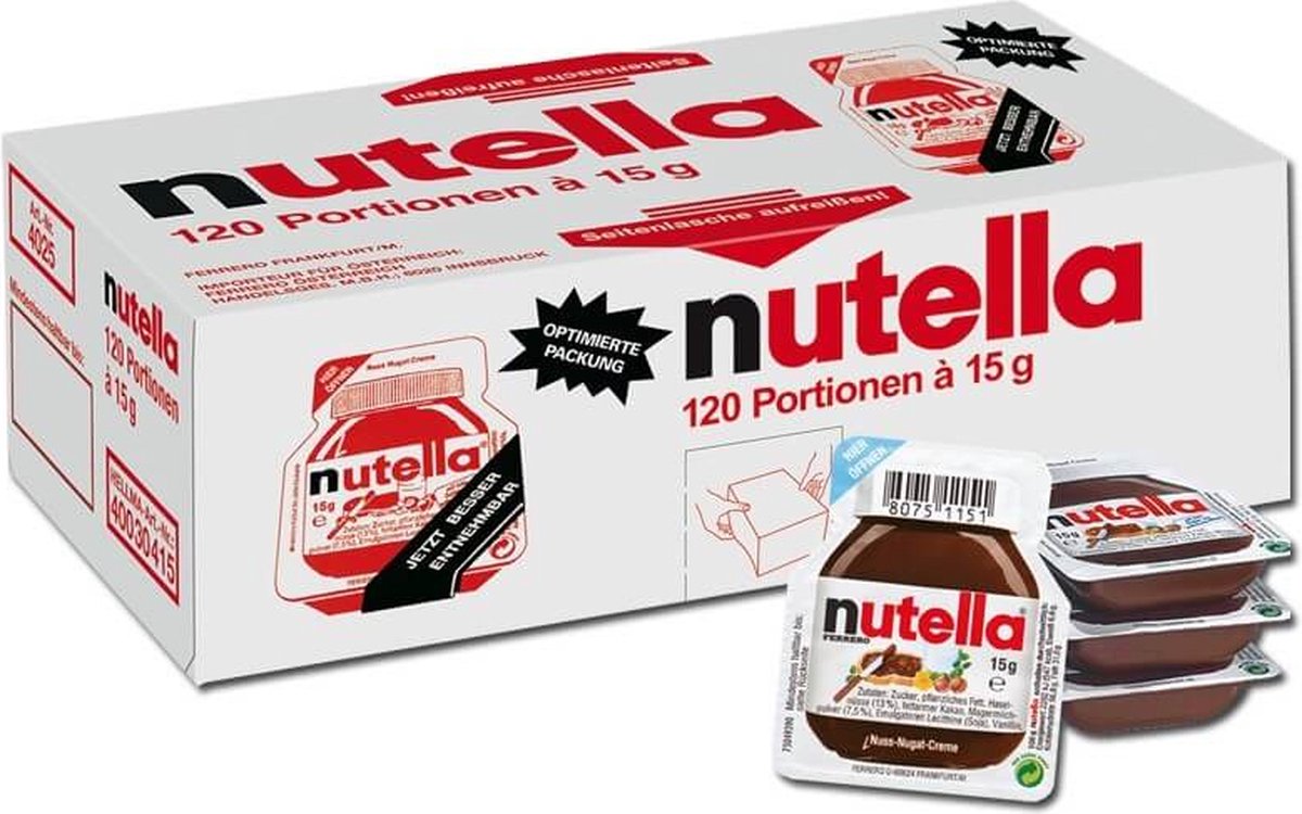 Nutella Hazelnootpasta - 120 x 15 gram