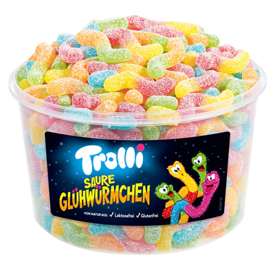 Snoepgoed | Trolli Glimwormen | Silo 1050 Gram